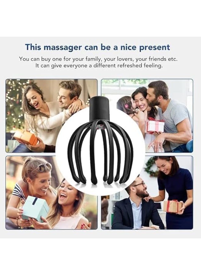 Electric Head Scalp Massager – 3D Massage Arms with 12-Claw Design, 3 Vibration Modes for Painless & Flexible Scalp Relief - Image 3